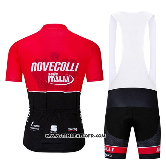 2019 Maillot Ciclismo Nove Colli Rouge Noir Manches Courtes et Cuissard